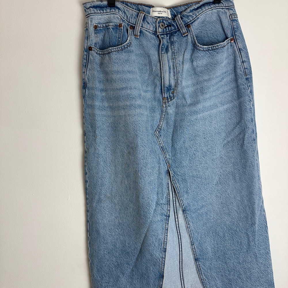 Abercrombie & Fitch Light Blue Denim Skirt